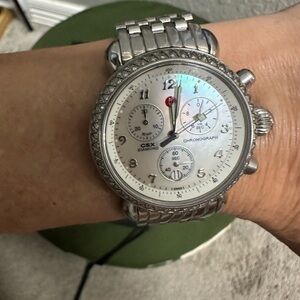 Michele Swiss watch with diamonds and mothers pearl faced